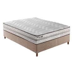 Cama Box Casal: Colchão Espuma D33 Paropas Pasquale Plus + Base CRC Rú