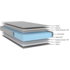 Colchão Casal Ecoflex Espuma D26 Bordado 128x188x14cm Cinza