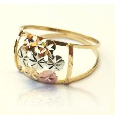 Anel em Ouro 18k Floral Oros 3 Ouros, 27