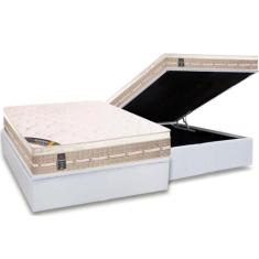 Cama Box Baú Casal: Colchão Molas Bonnel Castor Premium Tecnopedic + B