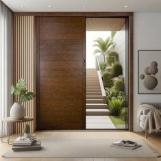 Porta Lambri de Correr de Aluminio 215x80cm Suspensa Branco