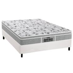 Cama Box Casal: Colchão Espuma D45 Probel /EP Guarda Costas Próextreme Plus + Base CRC Courano White(138x188)
