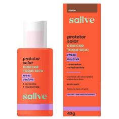 Protetor Solar Facial com Cor Sallve Toque Seco FPS60, 90