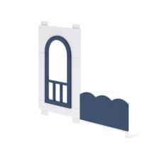 Janela com Grade de Proteção New Garden Casatema Branco/Azul