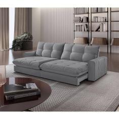 Sofá Firenze Linho 02 Módulos De 80cm B25cm Meu Sofá Online A230 Linho Cinza