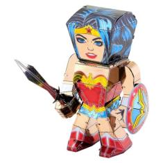 Miniatura Montar Metal Earth Legends Mulher Maravilha MEM025, Vermelho