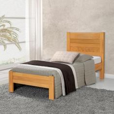 Cama Solteiro Madeira Maciça Lara - Imbuia