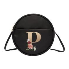 Bolsa C/ Letra Nome Pequena Redonda Nylon Tactel Impermeável - Modas F