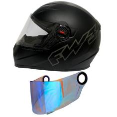 Capacete Moto Fechado Gt Classic Preto Fosco Fw3 + Viseira Revo Azul T