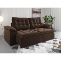 Sofá Retrátil e Reclinável 4 Lugares 250cm Veludo Detroit - Viero