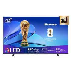Smart TV QLED 4K Hisense 43" polegadas 43Q6QVV com Processador AI, Dolby Vision Atmos e Compatibilidade Alexa e Google