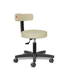 Cadeira Mocho Estética Fisioterapia Bege 1534 Slim Cadeira Brasil