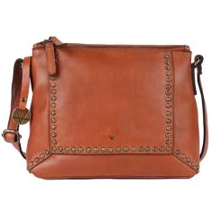 Bolsa tiracolo estilo boho de couro italiano genuíno - elegante, durável e perfeita para uso diário para mulheres, Conhaque, Medium