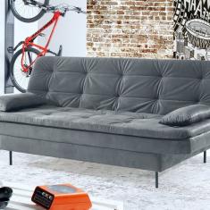 Estofado Sofá Cama Flip 90x185x90cm Cinza