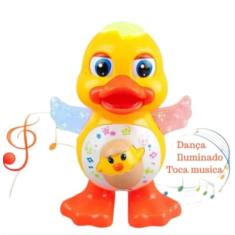 Pato De Brinquedo Dança Canta Musical Infantil Led Movimento