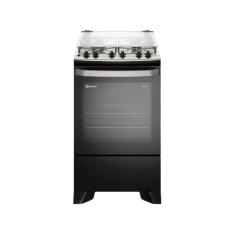 Fogão 4 Bocas Electrolux Preto com Timer VaporBake FE4TP, Preto, Bivol