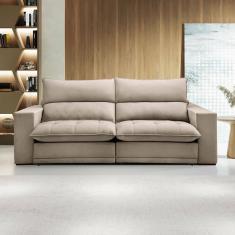 Sofá Retrátil e Reclinável Martinho 230cm Boucle Bege  - Celflex
