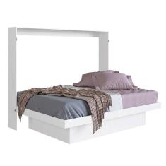 Cama Articulável Horizontal Casal Com Estação De Trabalho 140 Latino Branco