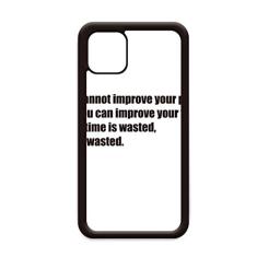 Capa com citação Once Time is Wasted Life is Wasted para iPhone 12 Pro Max para Apple Mini Mobile Case