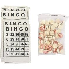 Jogo de tabuleiro de bingo, cartas de bingo clássico, bingo de madeira vintage 
