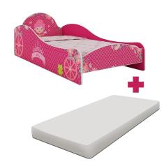 Cama Infantil Montessoriana Com Colchão Solteiro Pink Ploc Gelius