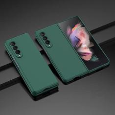 Capa de celular dobrável rígida e fina para PC para Samsung Galaxy Z Fold 4 5 Fold4 5G Fold5 Fold3 Fold2 Fold 3 2 Capas anti-queda, verde escuro, para Samsung Z Fold 4