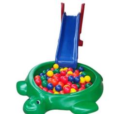 Escorregador médio 3 degraus diversas cores  tanque piscina jabuti inf