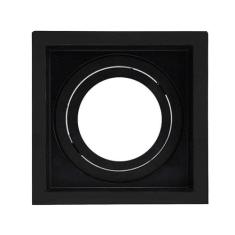 Spot de Embutir Quadrado Recuado AR 70 Preto Save Energy, Preto