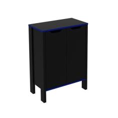 Balcão Para Escritório Gamer 54x74,5x30,3 cm Preto/Azul - Tecnomobili