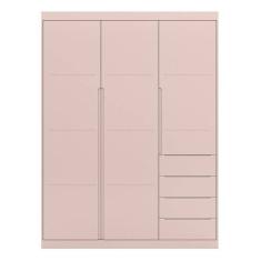 Guarda Roupa Infantil Pérola Rosê - Phoenix Baby Rosê