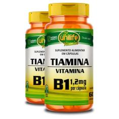 Kit 2 Vitamina B1 Tiamina 60 cápsulas Unilife