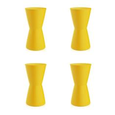 Conjunto com 4 Bancos | Banquetas Dub Amarelo