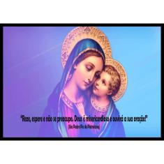 Quadro Decorativo Religioso Maria e Jesus 40x60cm