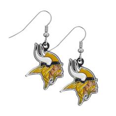 Brincos pendentes cromados Siskiyou NFL, Branco, One Size