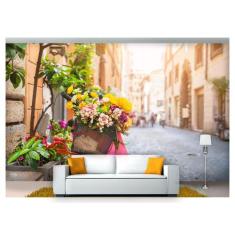 Papel De Parede Cidade Antiga Rua Européia 3D Cda25 - Você Decora