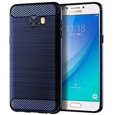 Capa para Samsung Galaxy C5 Pro, sensação macia, proteção total, anti-arranhões e impressões digitais + capa de celular resistente a arranhões para Samsung Galaxy C5 Pro