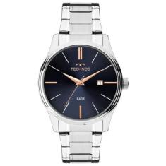 Relógio Technos Masculino Steel Prata Rose Slim 2115MPM/1K