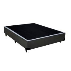 Cama Box Blindado Viúva Principe das Camas Sintético Cinza 128x188x40