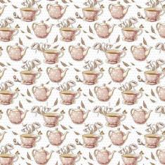 Papel De Parede Bule Xicara De Chá Decorativo Autocolante - LRP