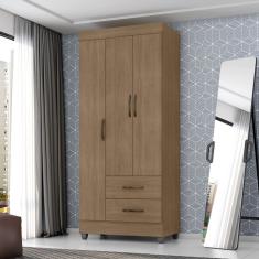 Guarda Roupa Solteiro Com 3 Portas Vidigal Carvalho Oak