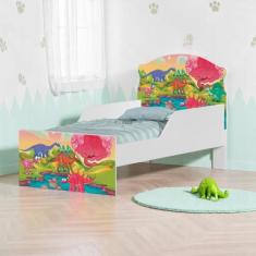 Mini Cama Planeta Dinossauro Com Colchão - Kids Mobili