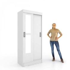 Guarda-Roupa Solteiro com Espelho 2 Portas de Correr Berlim Espresso M