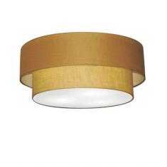 Plafon Duplo Cilíndrico Md-3024 Tecido 60x50cm Bivolt Cobre