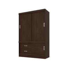 Guarda Roupa Solteiro 2 Portas Estilo II 22520 Ébano Touch Demóbile, E