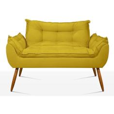 Namoradeira Opala Sofá Confortável ? Balaqui Decor Cor:amarelo