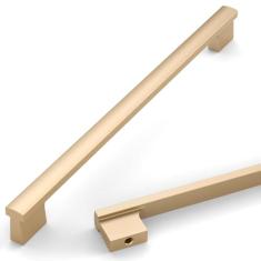 Asidrama Pacote com 10 puxadores de armário dourado champanhe de 254 mm, puxadores de armário de cozinha, puxadores de armário de cozinha para puxadores de gaveta de armário