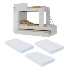 Treliche com Colchão Incluso e Barra de Proteção Multimóveis FG329 Bra