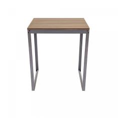 Escrivaninha 60x45 Completa Casa Cinza Grafite / Nogal