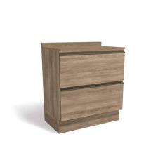 Balcão de Cozinha Modulado Maxxi G755 2 Gavetas c/Tampo 80cm Nogal/Nogal - Kappesberg