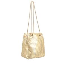 Bolsa Bucket Bag em Malha de Metal Diva